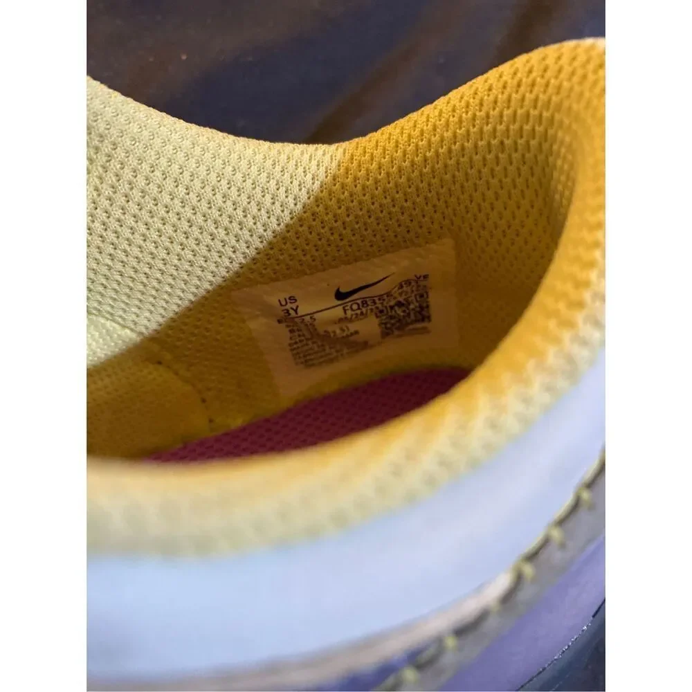 Nike dunk low Frankenstein boys, blue and yellow kids sneakers size 3Y